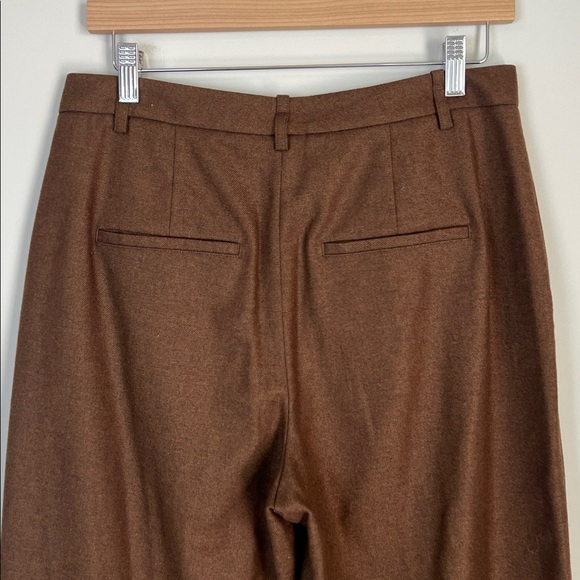 VINCE Wide Leg Wool Pants Italian Wool Cropped Brown sz 6 / 8 - Picture 3 of 9